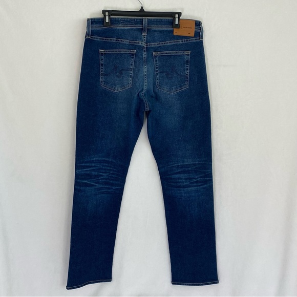 AG Denim Everett Men's Jeans Size 34 x 33 Blue Denim Slim Straight Stretch NEW - Picture 3 of 14